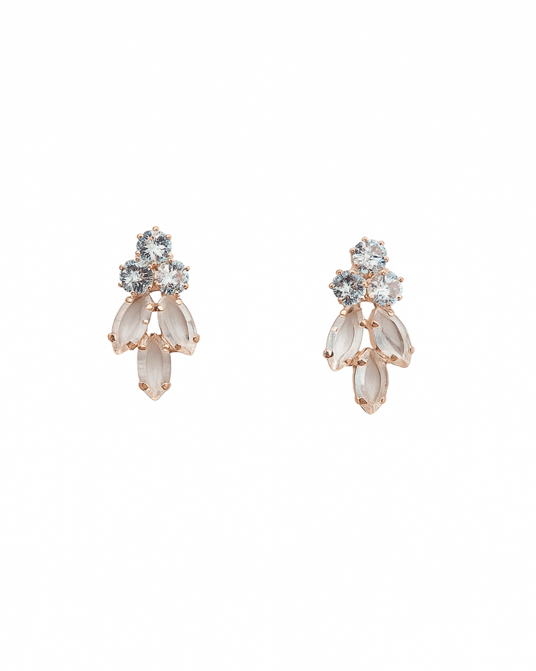 Petal studs in pink stone
