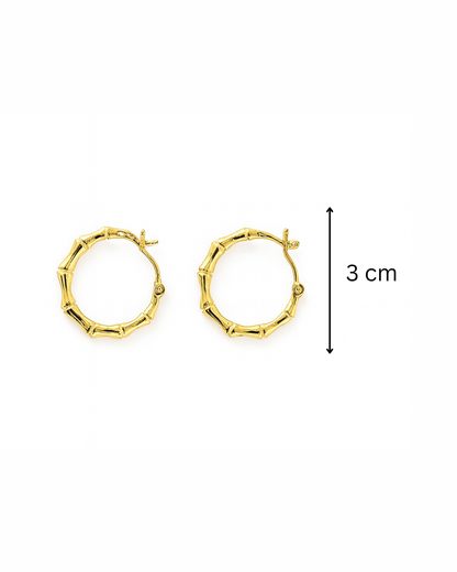 Round golden hoops - Anti tarnish