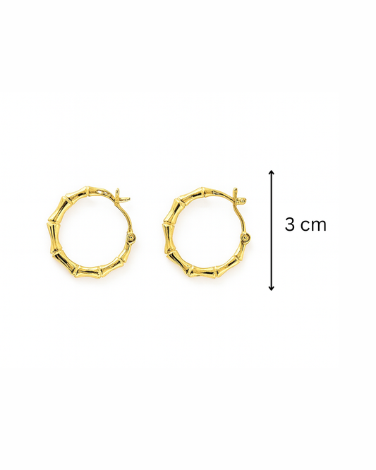 Round golden hoops - Anti tarnish