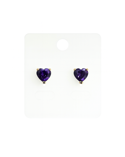 Purple heart studs