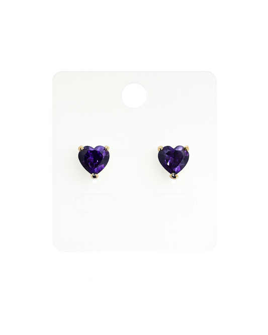 Purple heart studs