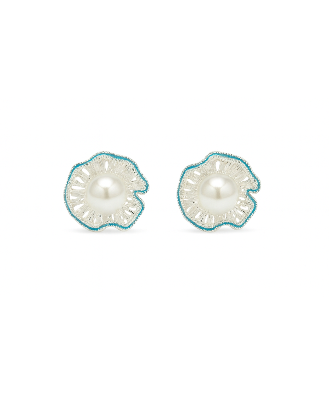 Blue pearl studs