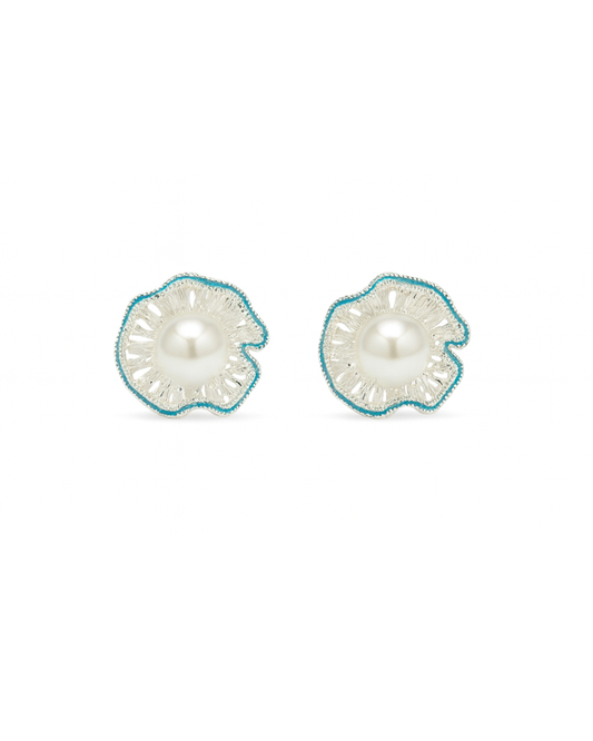 Blue pearl studs