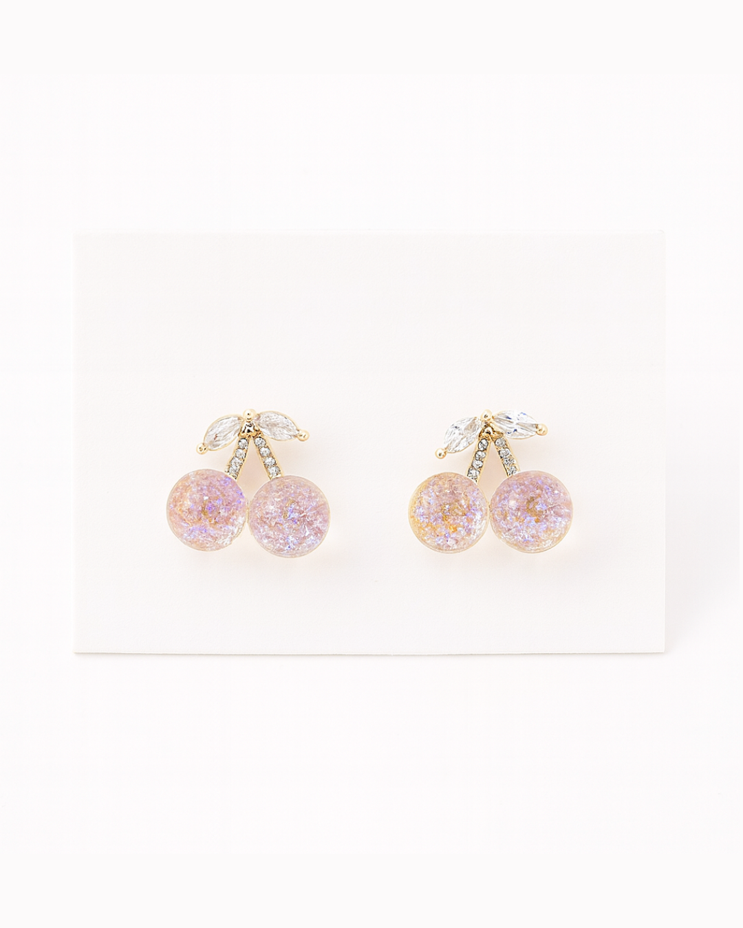Pink cherry studs