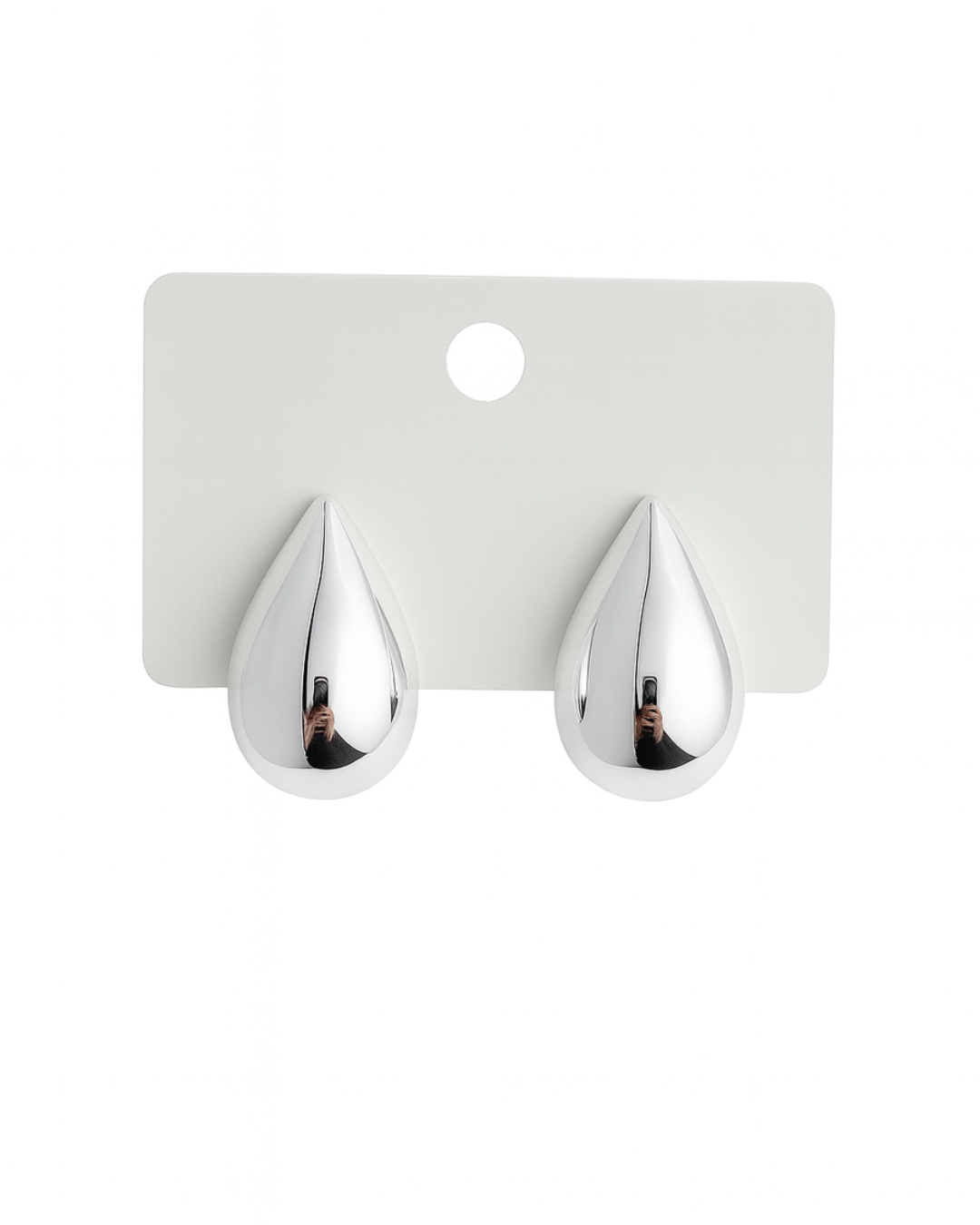 Silver drop earrings