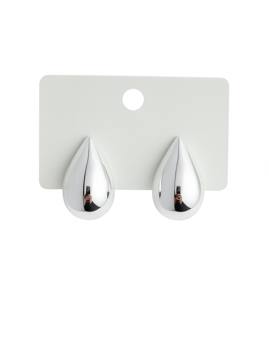 Silver drop earrings