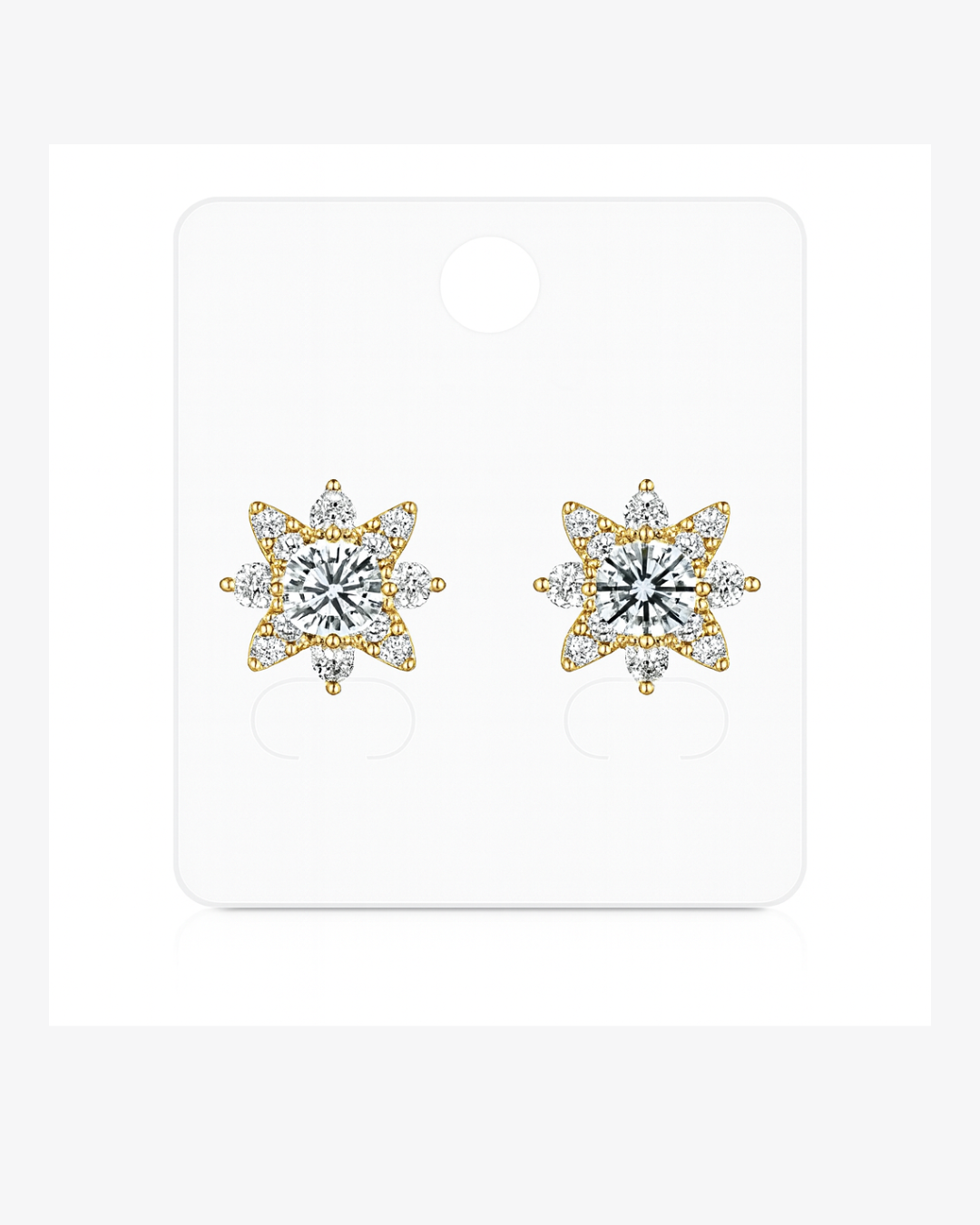 Silver stone studs