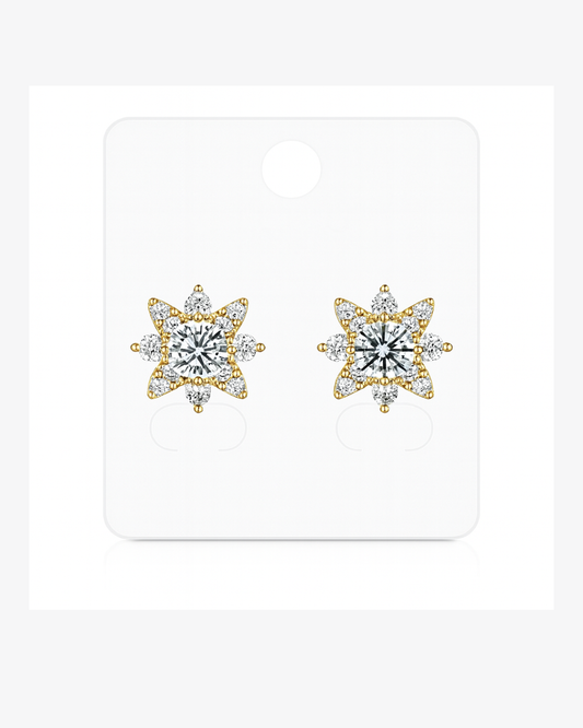 Silver stone studs