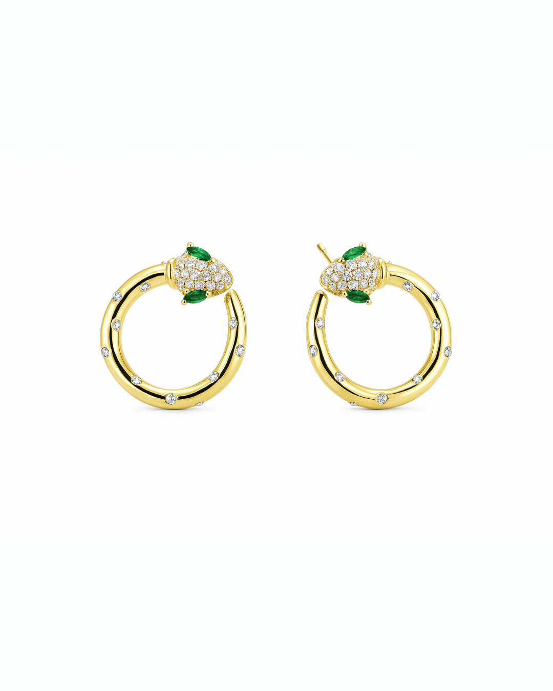 Snake hoop earrings