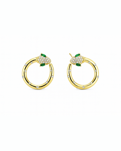 Snake hoop earrings
