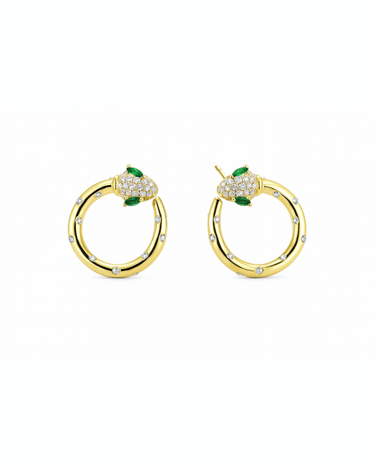 Snake hoop earrings