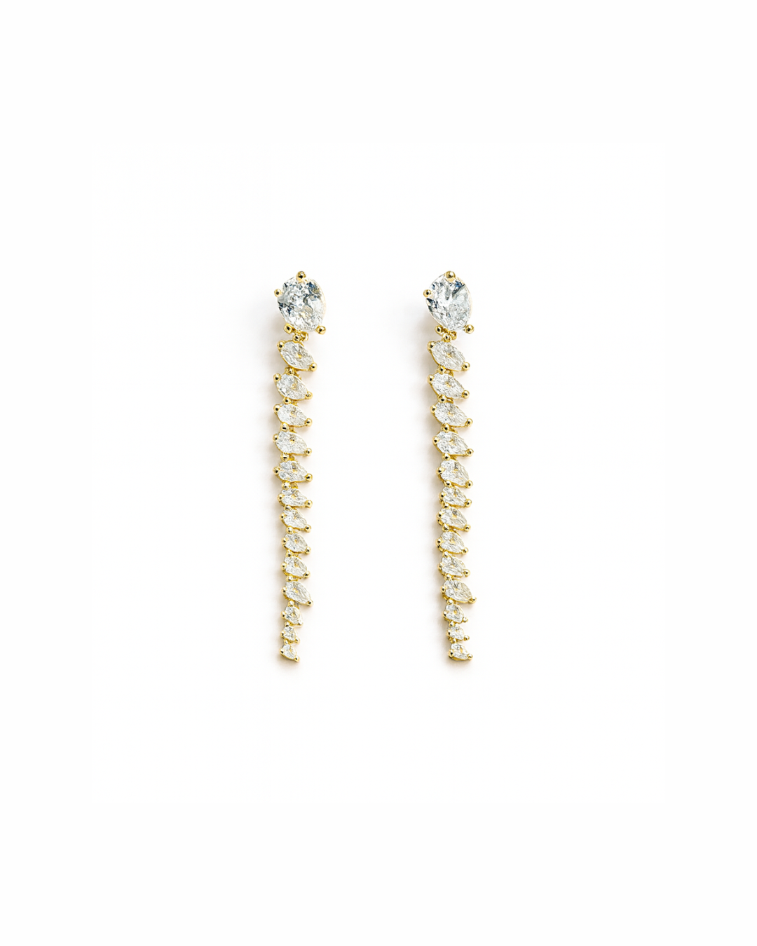 Multi stone gold danglers - Anti tarnish