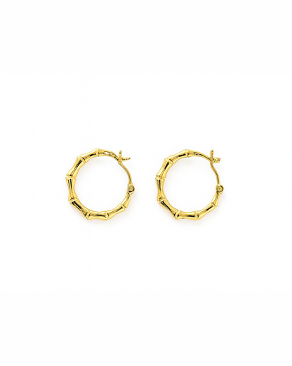 Round golden hoops - Anti tarnish